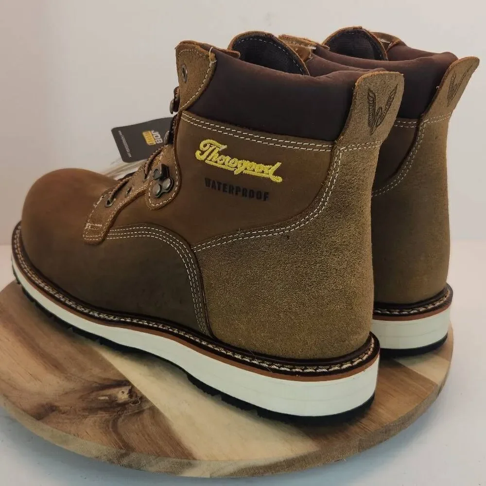 Thorogood Iron River Series Waterproof Safety Toe 6” Crazy Horse Wedge Mens Size
